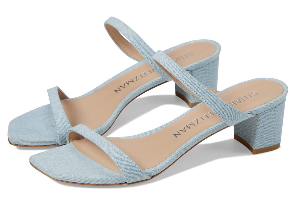 Stuart Weitzman Aleena 50 Block Slide Light 10.5 B